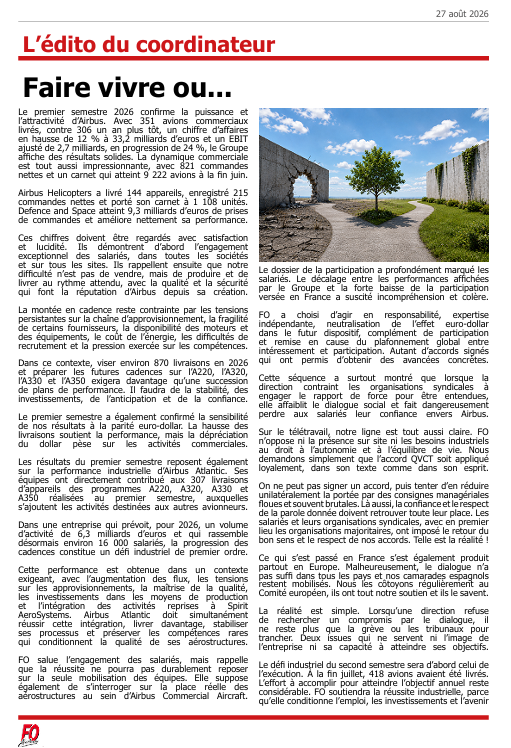 L'édito du coordinateur