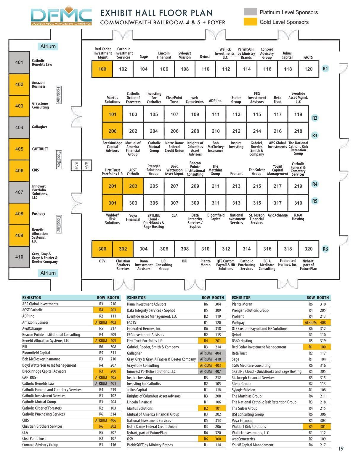 Exhibit Hall Diagram