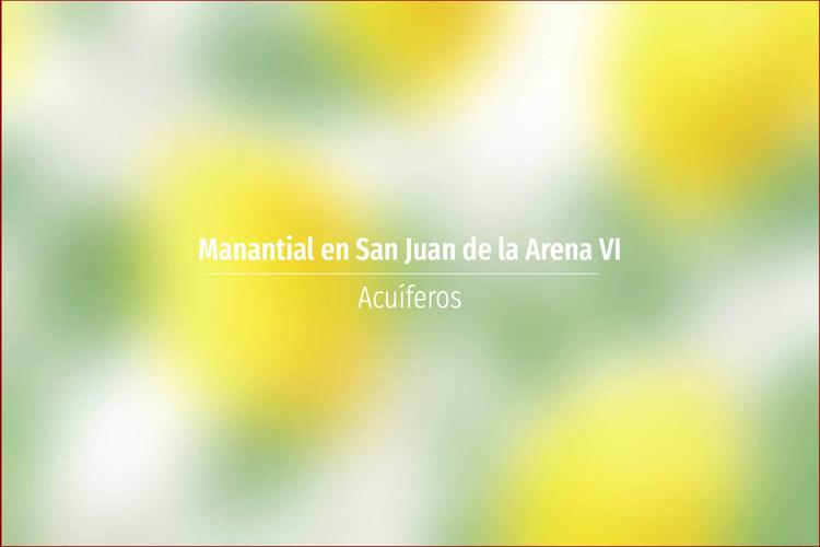 Manantial en San Juan de la Arena VI