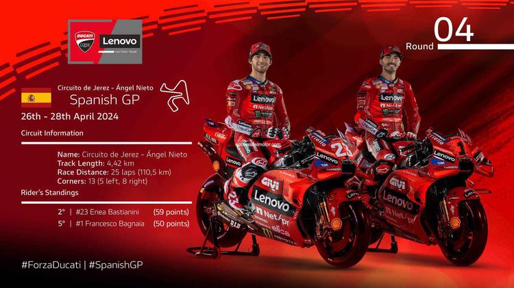  El Ducati Lenovo Team vuelve a pista este fin de semana en Jerez para afrontar el GP de España