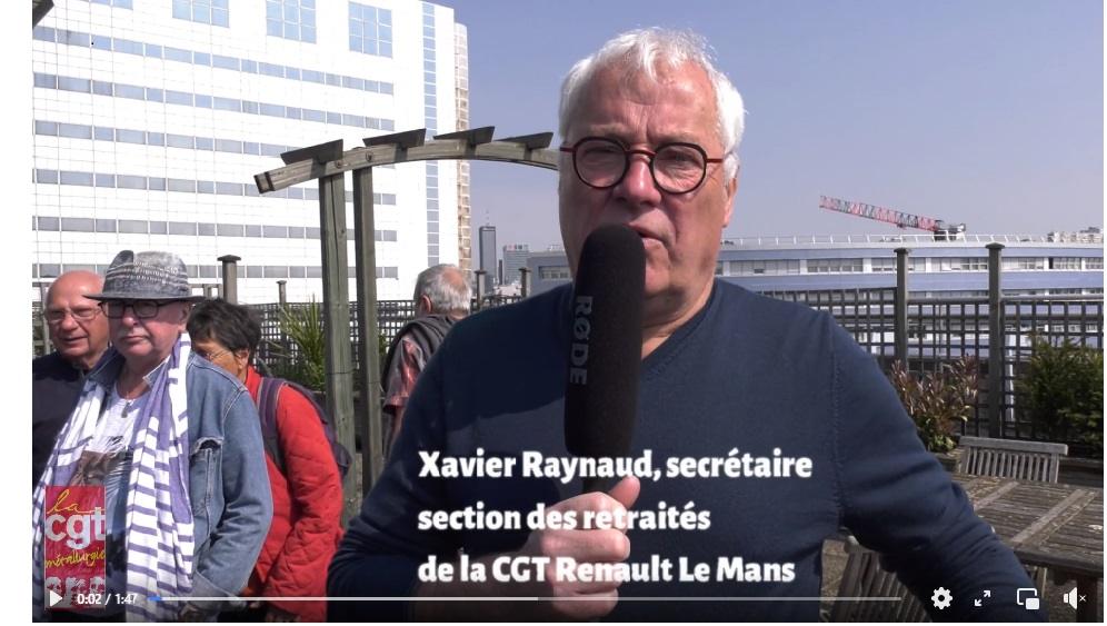 Les retraités de la section CGT Renault Le Mans à la Bourse Nationale du Travail CGT à Montreuil