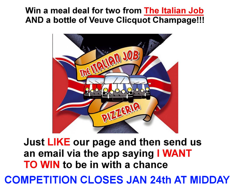 Win a Meal Deal for 2 & a bottle of bubbly