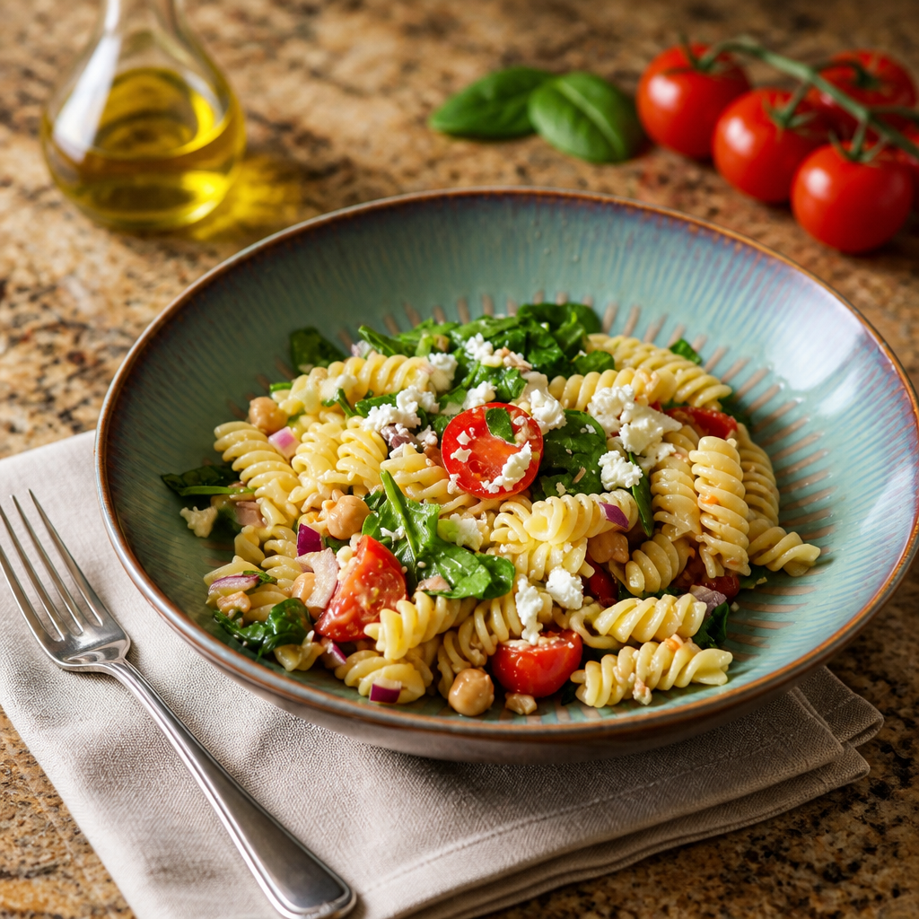 Mediterranean Fusilli Salad