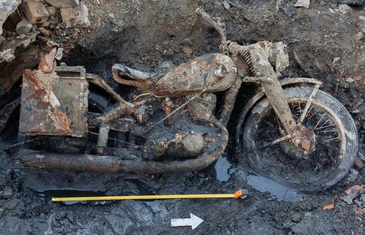 Danube exposes remarkably preserved Second World War motorcycle and soldiers’ remains