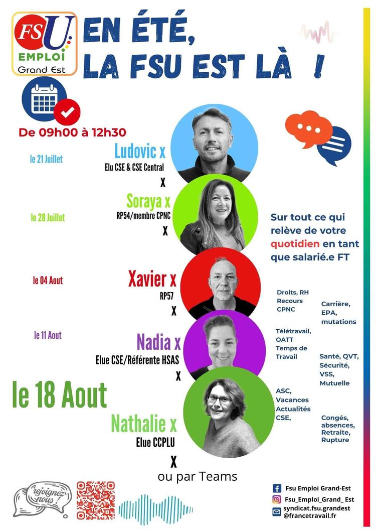 Les Permanences FSU été 2026 