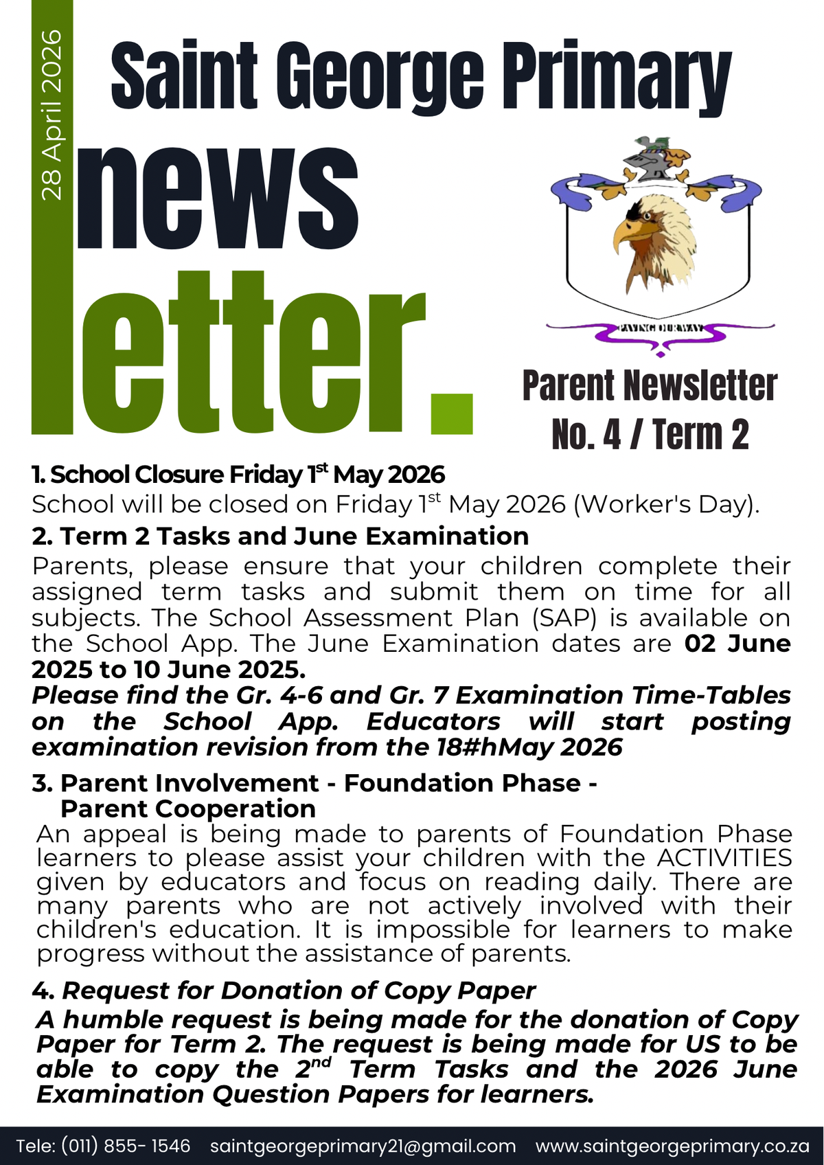 Newsletter No.4 / Term 2