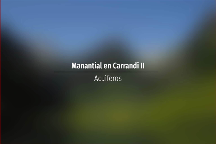 Manantial en Carrandi II