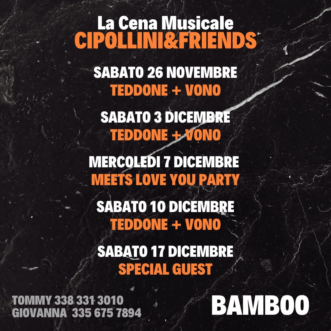 Programmazione CENE SPETTACOLO Bamboo Club Torino