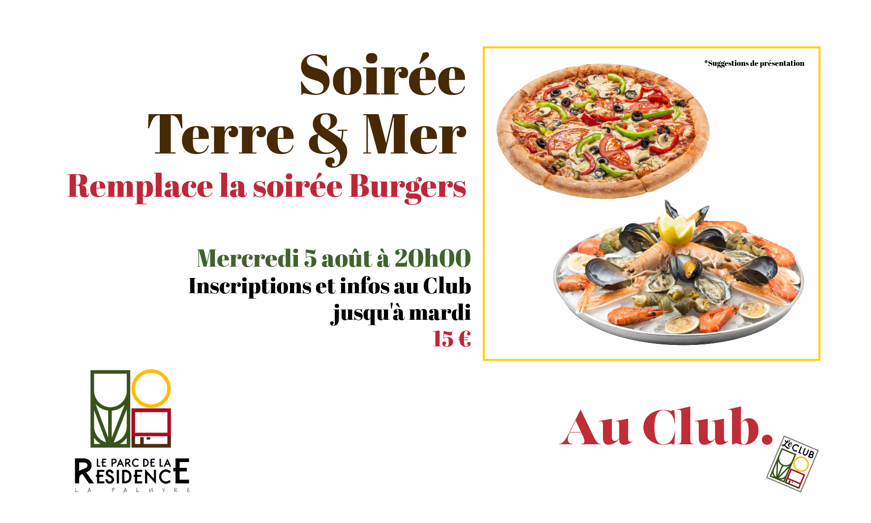 Soirée Terre & Mer au Club mercredi : inscrivez-vous vite !