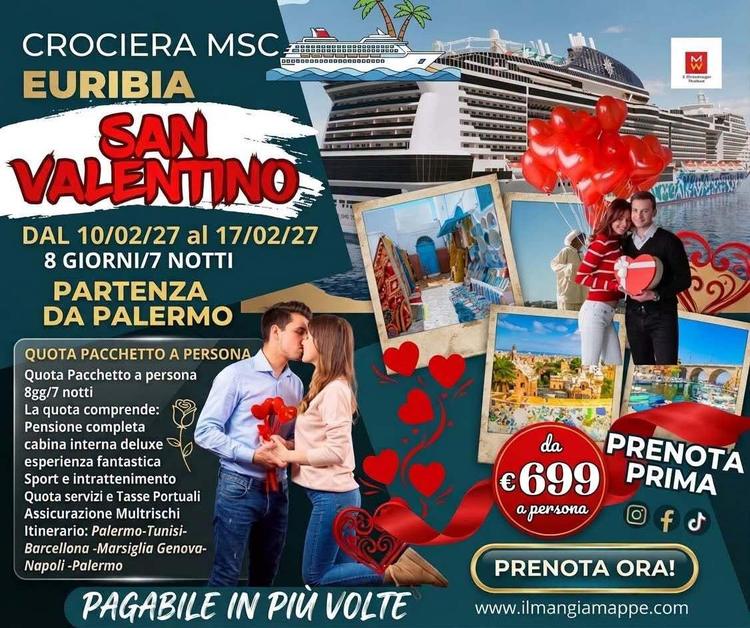 CROCIERA MSC EURIBIA CON PARTENZA DA PALERMO