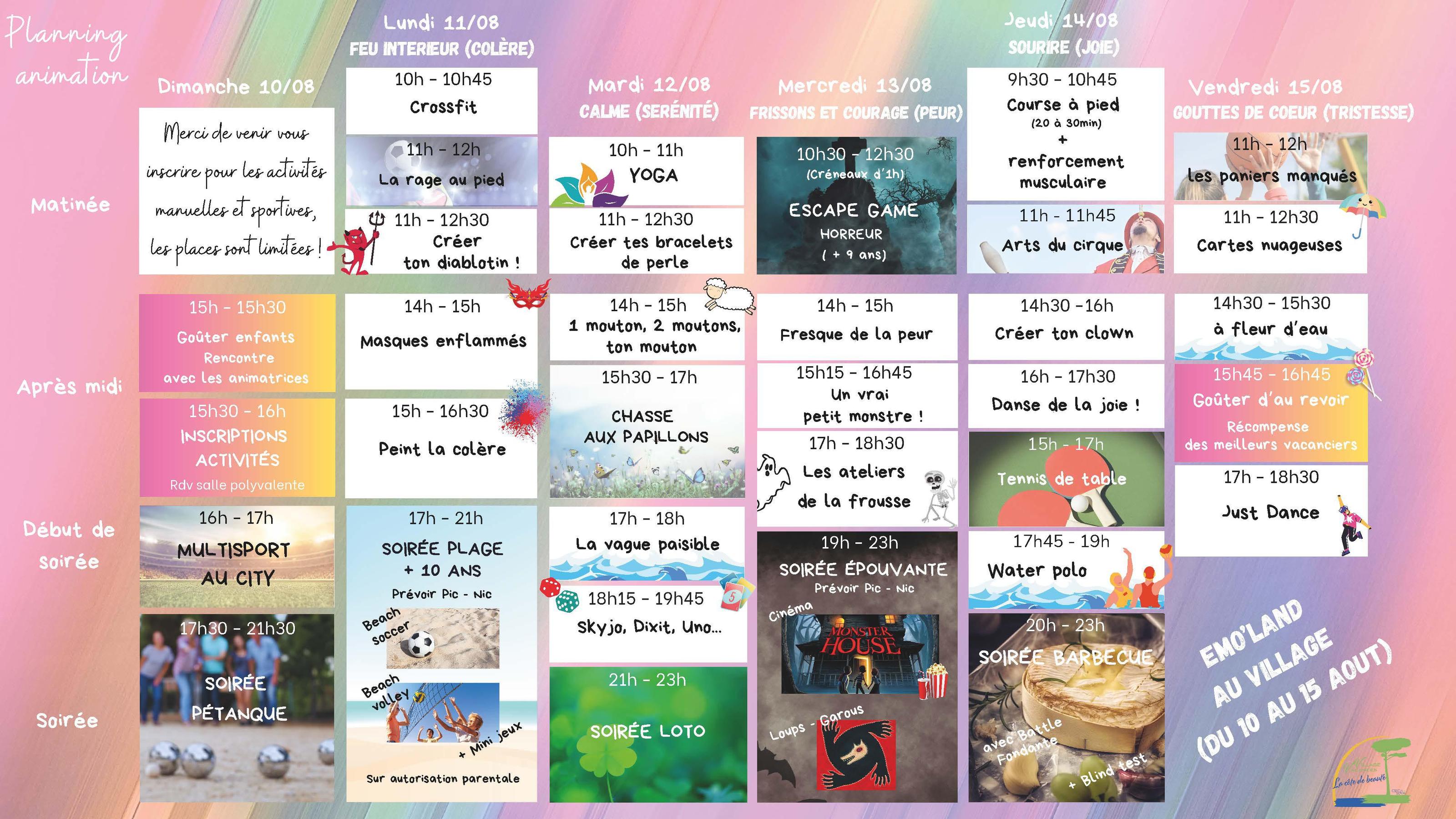 Exemples d'animations semaine 2