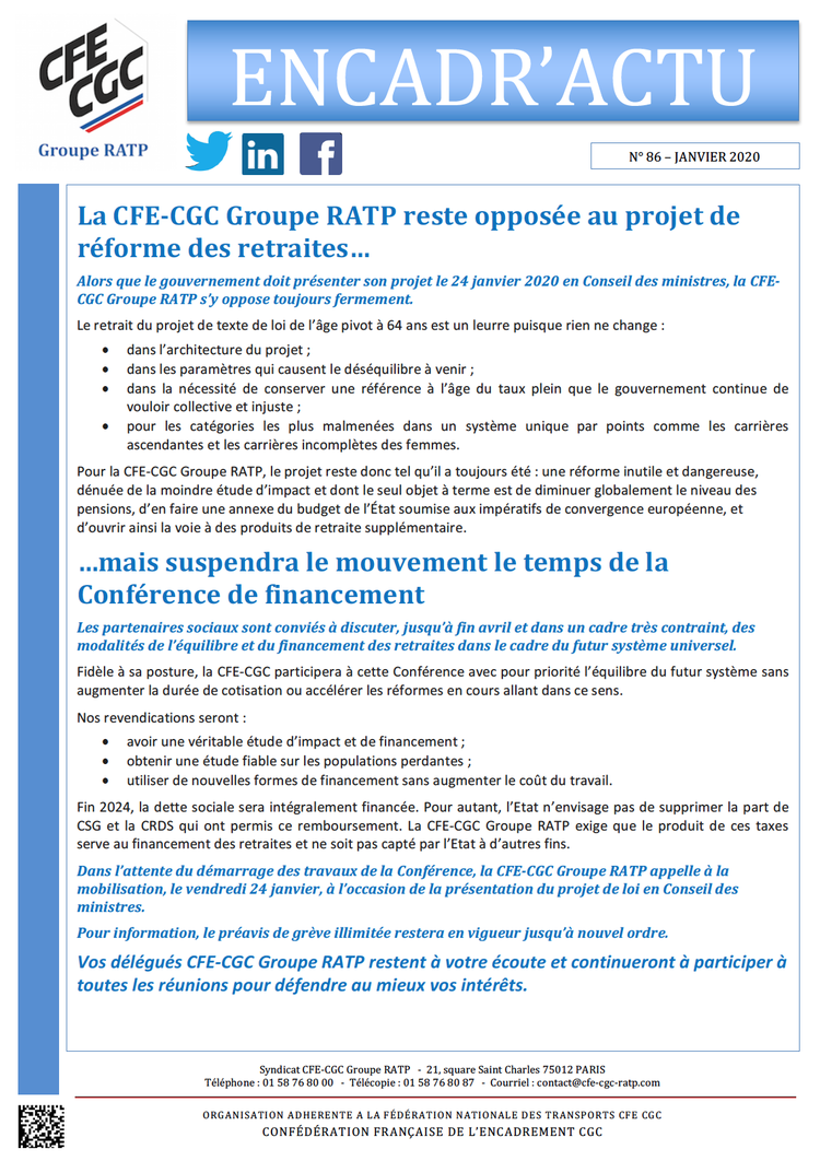 Encadr'ACTU n°86