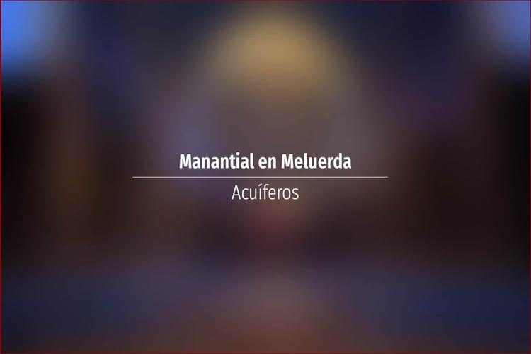 Manantial en Meluerda