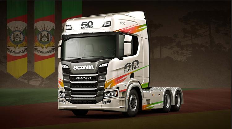 Scania Suvesa festeja 60 anos e anuncia edição especial de caminhão comemorativo
