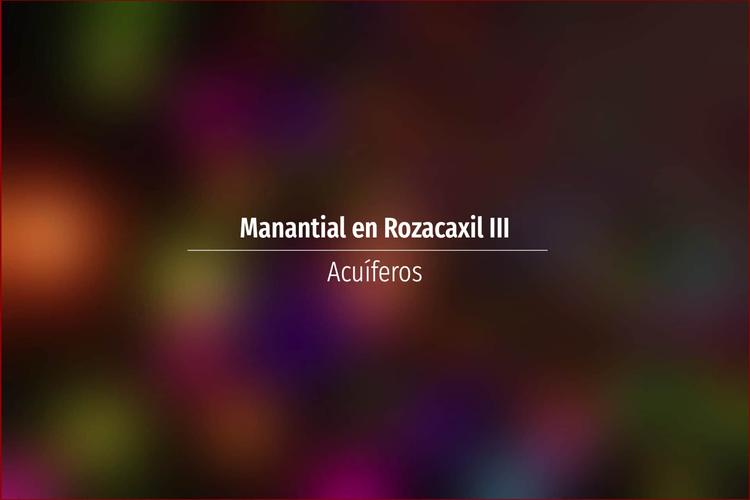 Manantial en Rozacaxil III