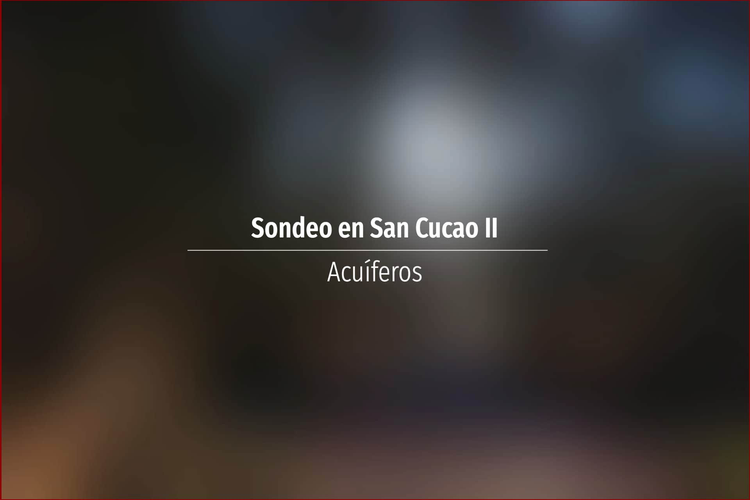 Sondeo en San Cucao II