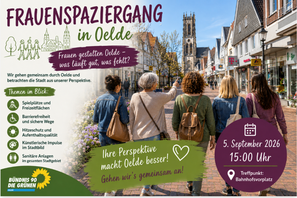 Grüne laden zum Frauenspaziergang ein: Oelde gestalten
