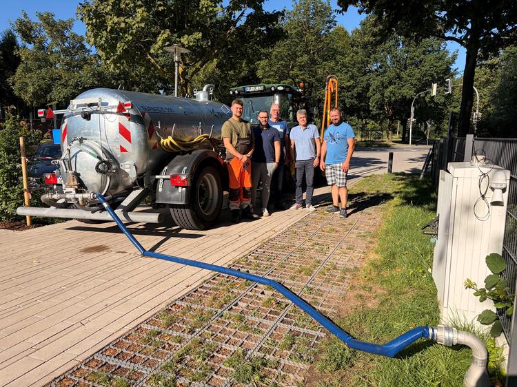 Zisterne an der Axtbach Arena: Großzügige Wasserreserven dank nachhaltiger Planung