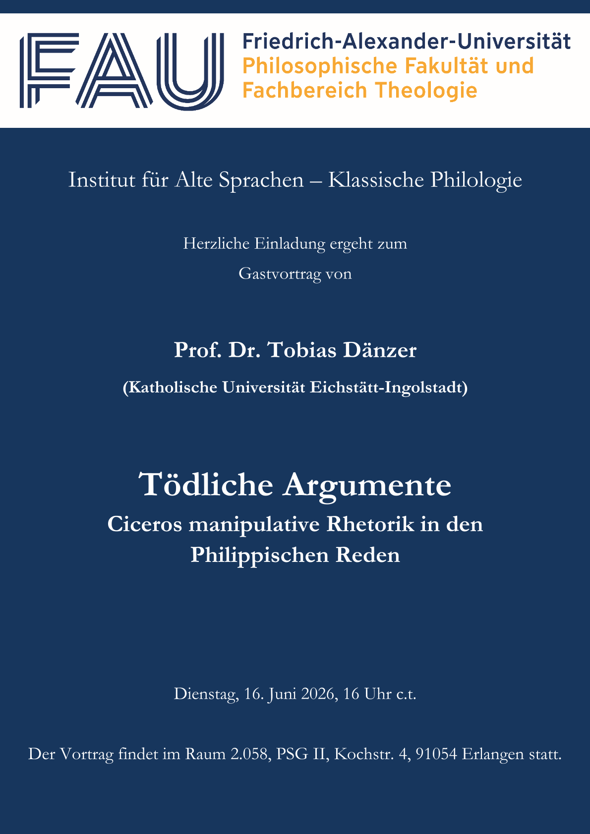Tödliche Argumente. Ciceros manipulative Rhetorik in den Philippischen Reden