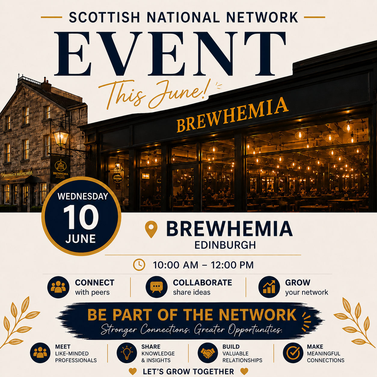 Edinburgh Networking Event at Brewhemia | Business Networking June 2026