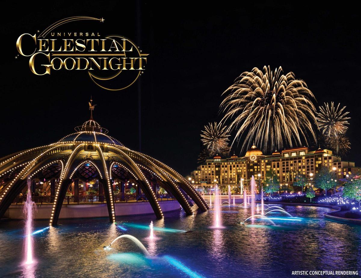 Universal Orlando Resort - Neue nächtliche Show „Universal Celestial Goodnight“. 