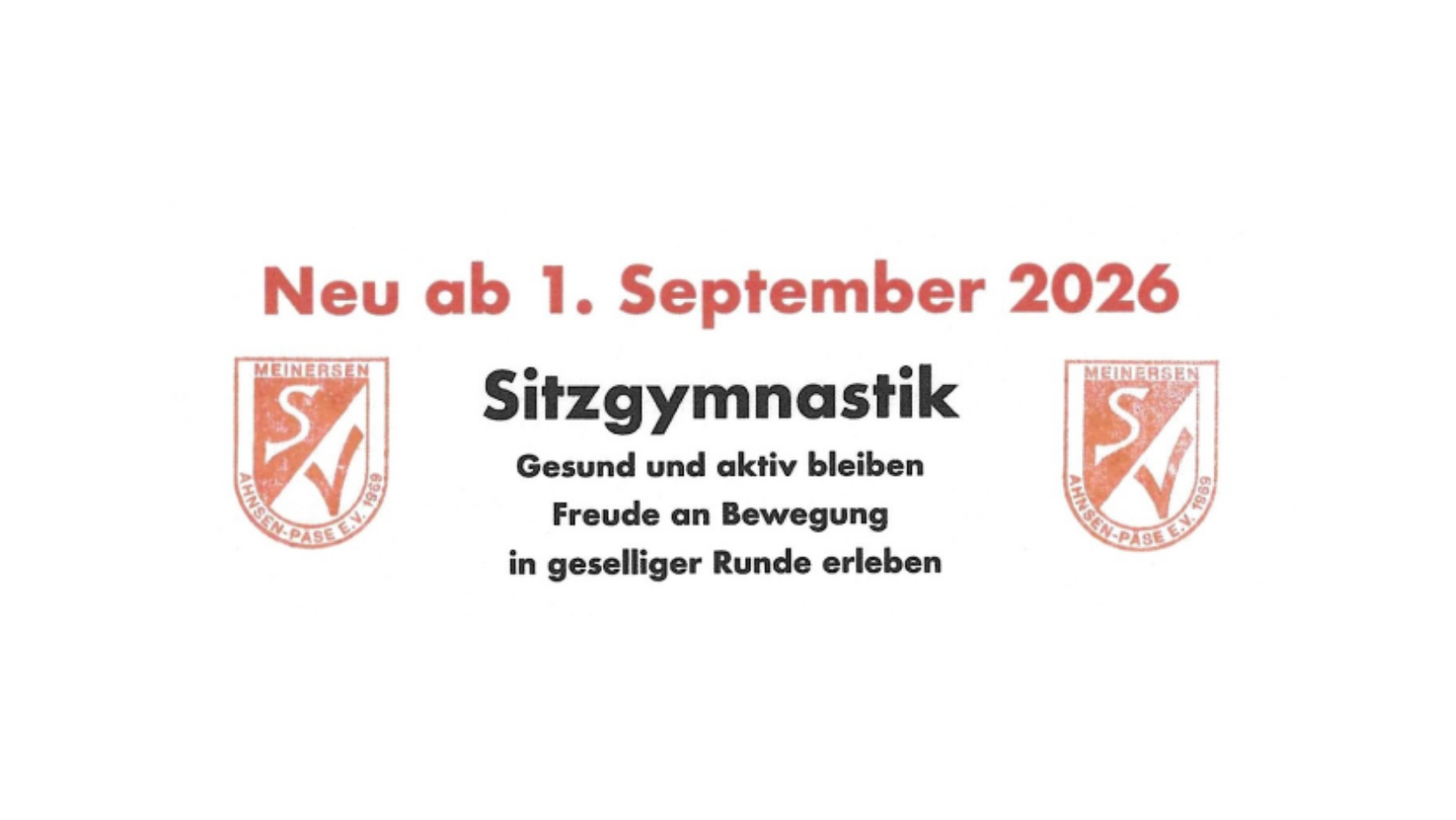 NEU bei der SV MAP - Sitzgymnastik