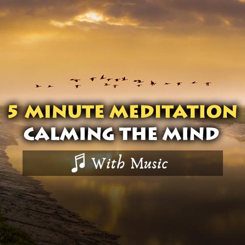 5 Minute Calming Guided Meditation - Calm The Mind - With Music