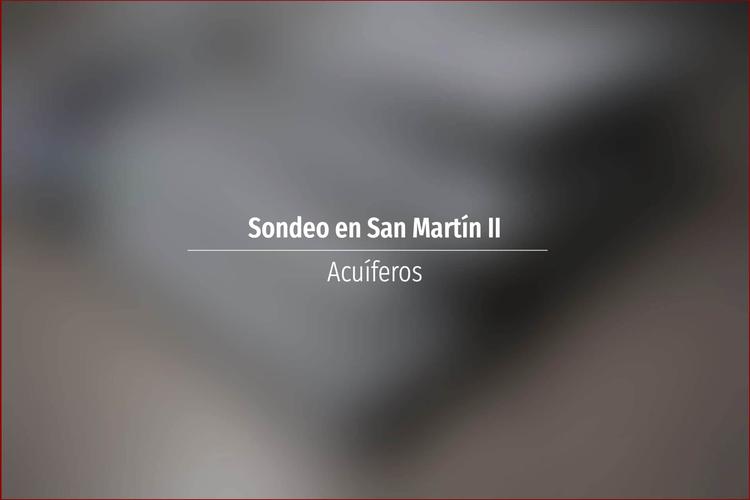 Sondeo en San Martín II