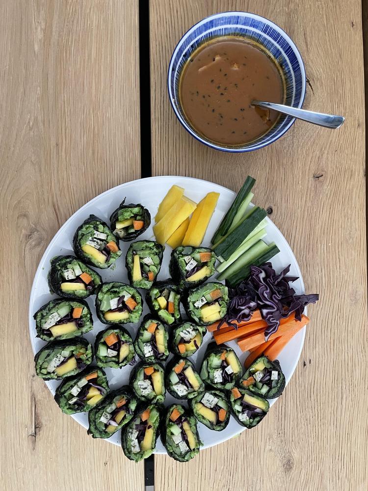 Rouleaux de nori au pâté de tournesol