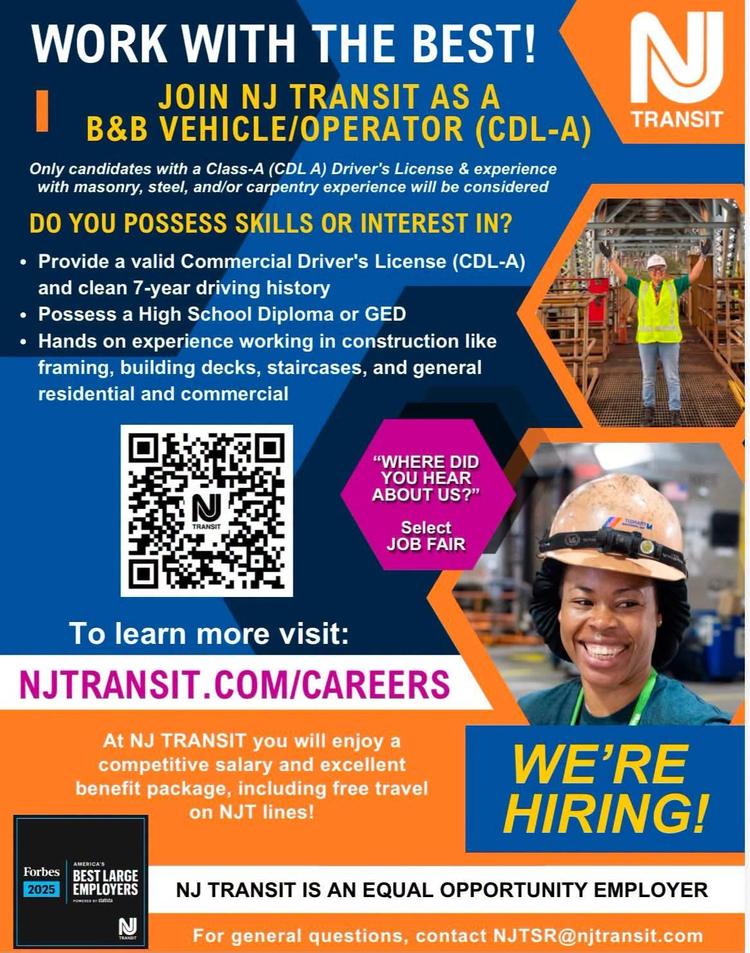 NJ TRANSIT IS HIRING 