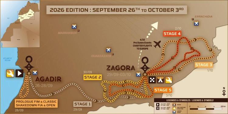 El Rallye OLA Energy du Maroc 2026 arrancará en Agadir con 2.637 km de recorrido