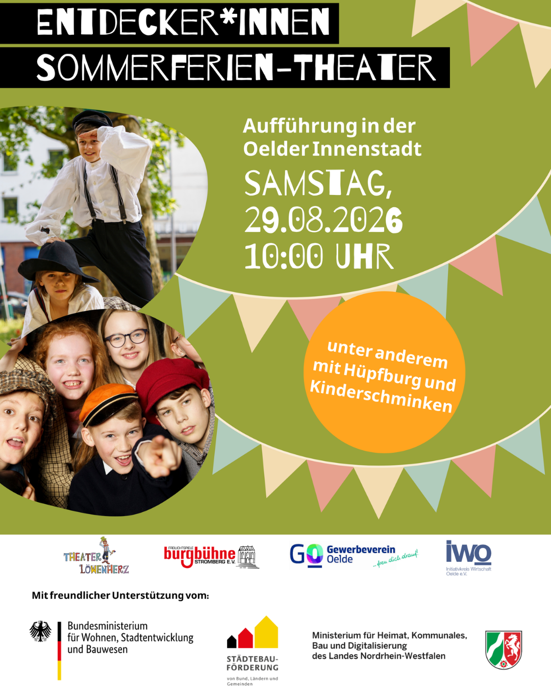 Kindertheaterfest am 29. August: Spiel, Spaß und Theater in der Oelder Innenstadt