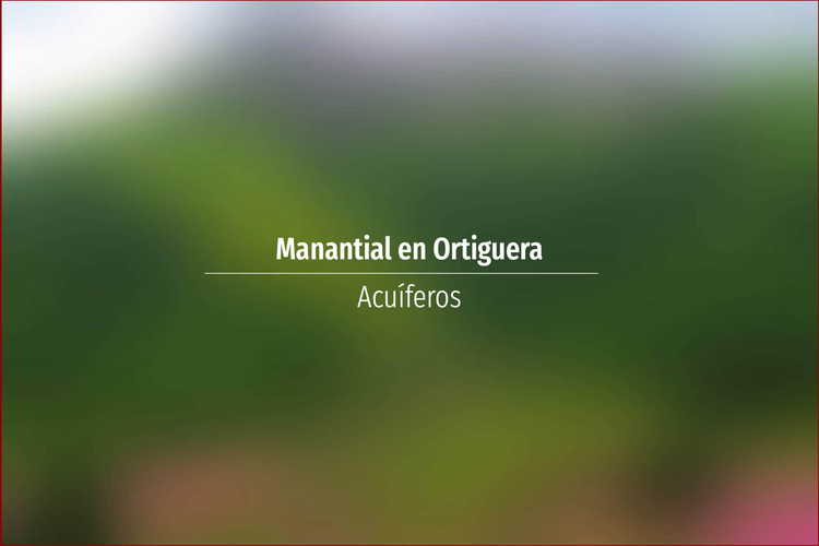 Manantial en Ortiguera
