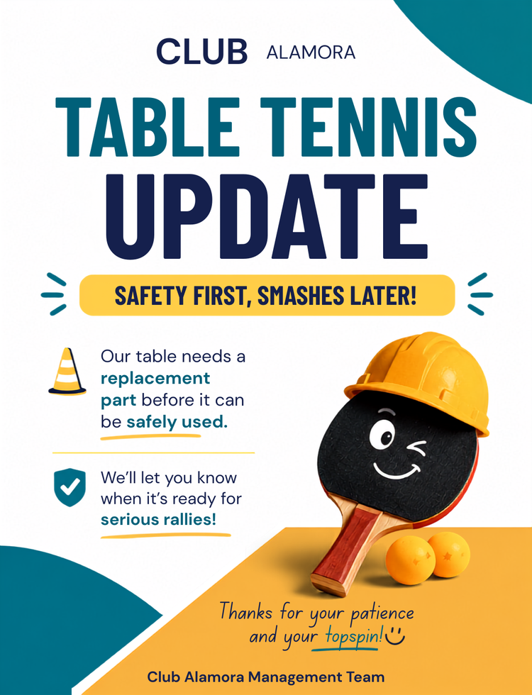 Club Alamora Table Tennis UPDATE