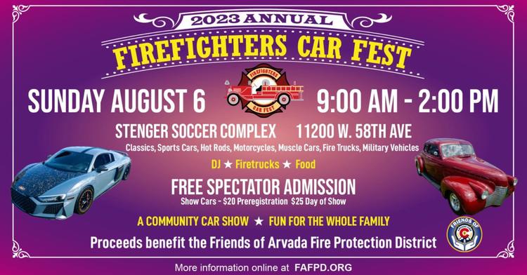 2023 Annual Firefighters Car Fest on Sunday