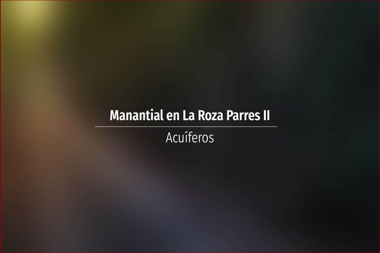 Manantial en La Roza Parres II