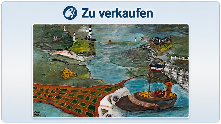 Surreales Acrylbild zu verkaufen