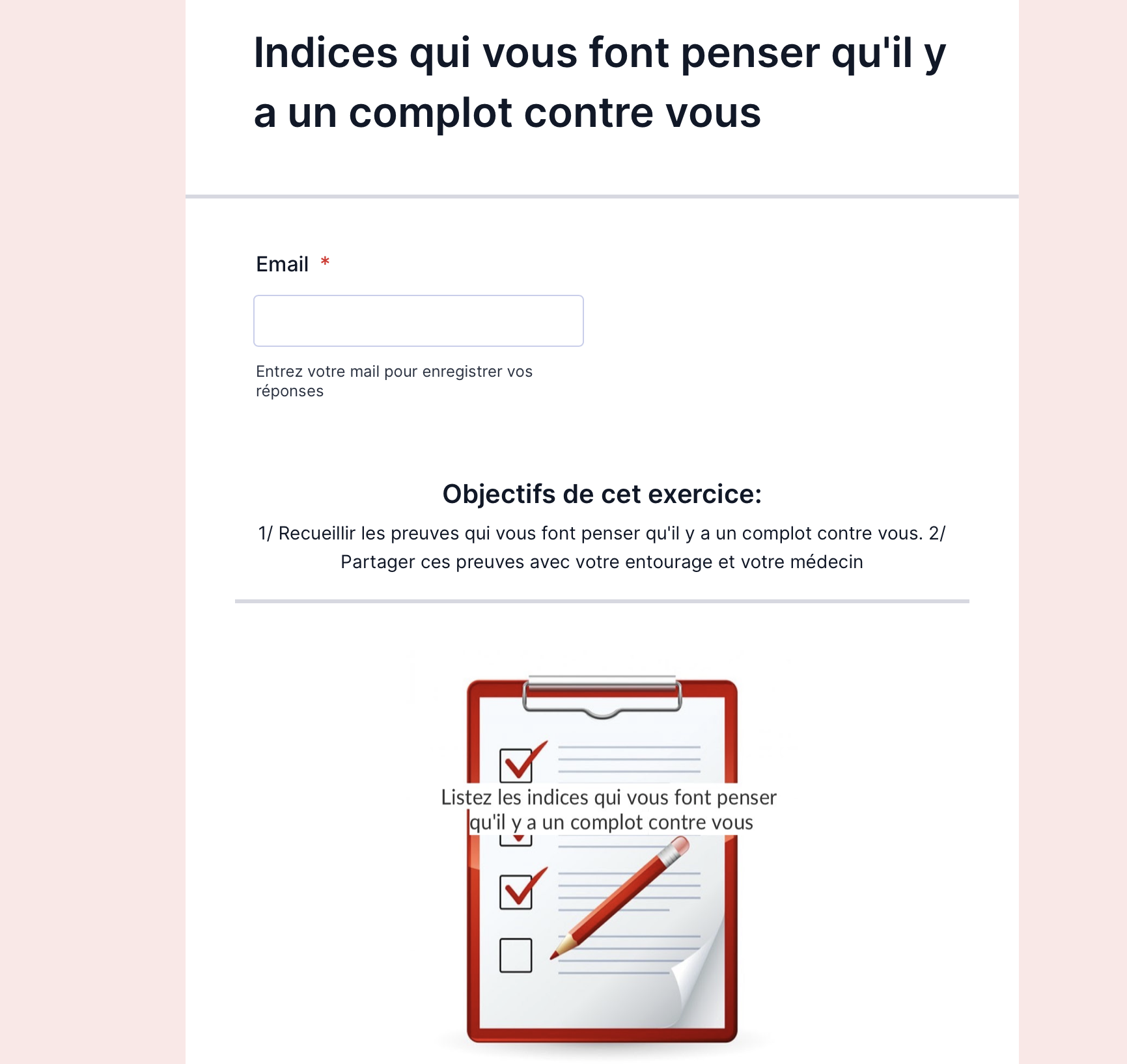 Indices qui vous font penser qu'il y a un complot contre vous