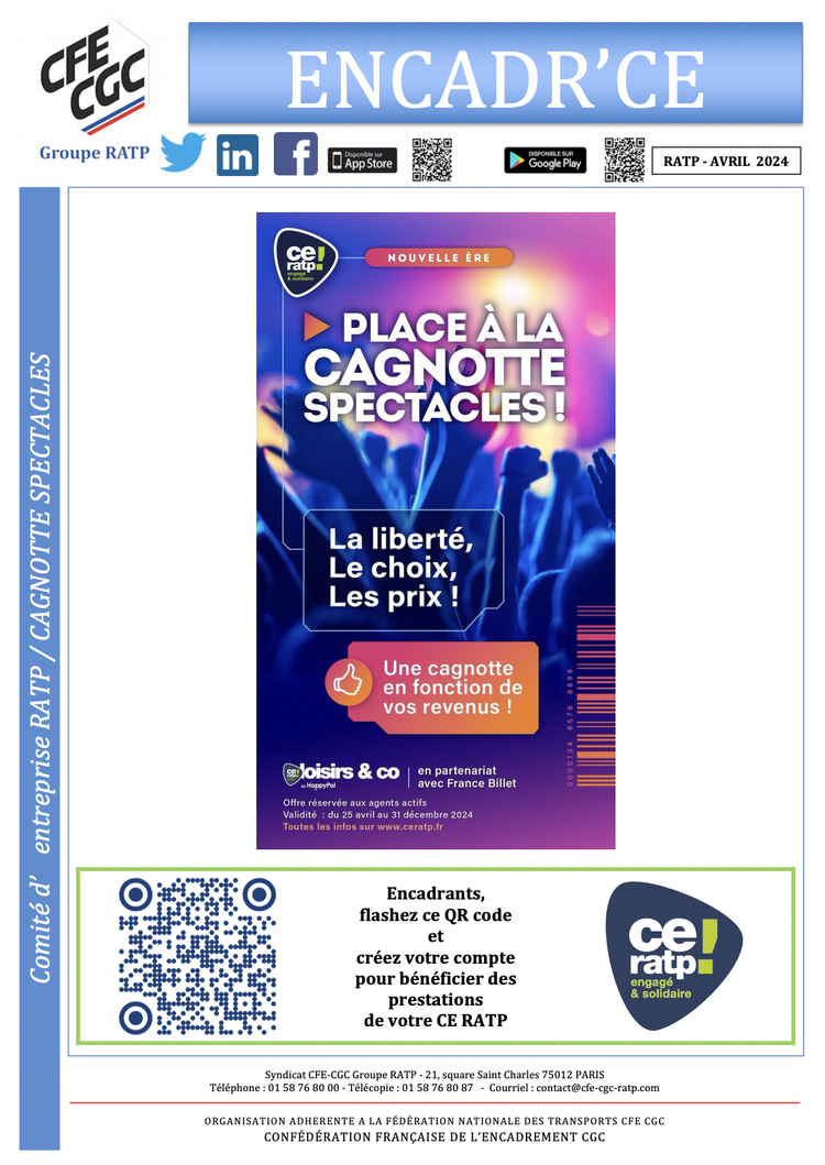 CE RATP - Cagnotte spectacles
