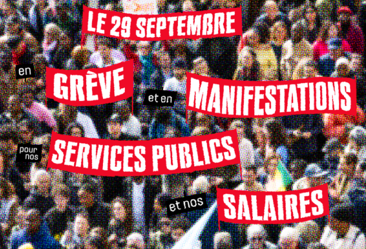 Mardi 29 septembre : pour les services publics et l'augmentation des salaires !