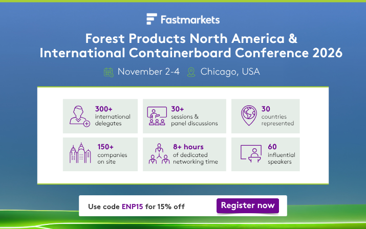 Fastmarkets Forest Products North America and International Containerboard Conference 2026 comes to Chicago