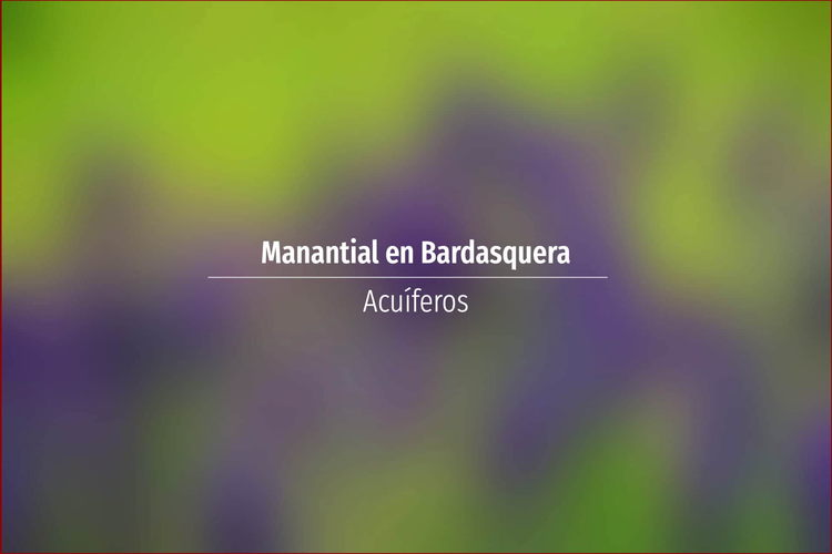 Manantial en Bardasquera