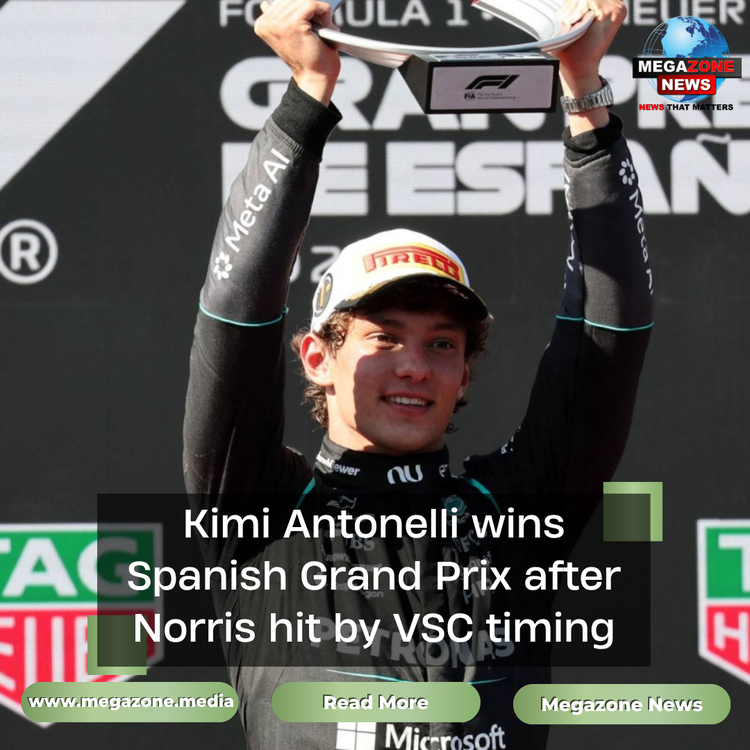 Kimi Antonelli wins Spanish Grand Prix after Norris hit by VSC timing