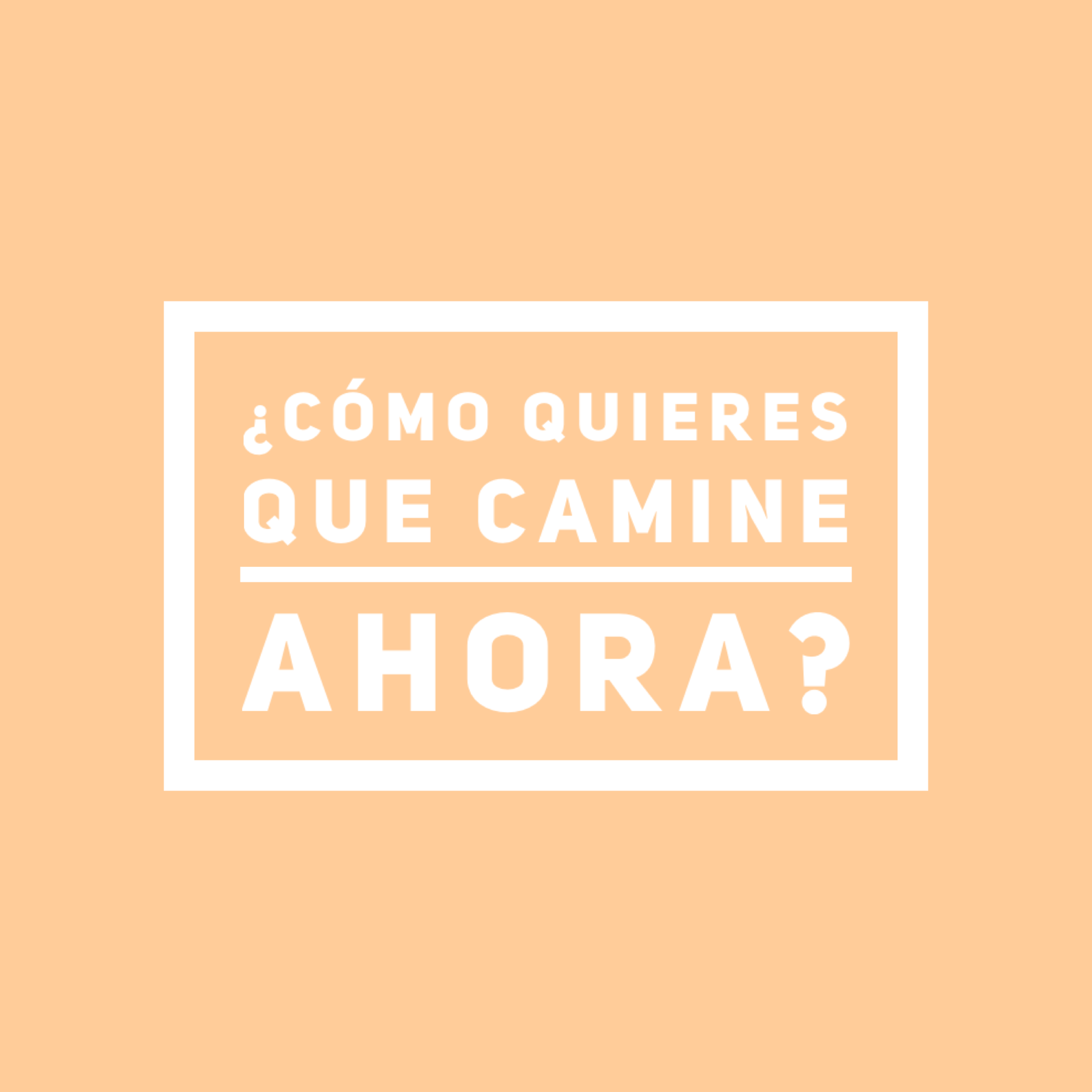 Hoy el reto del amor es que preguntes al Señor cómo quiere que camines ahora
