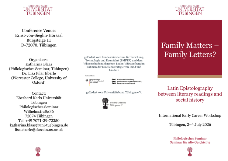 Family Matters – Family Letters? Latin Epistolography between literary readings and social history