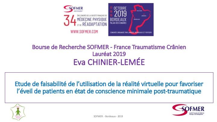 Bourse de Recherche SOFMER - Lauréat 2019 - Eva CHINIER-LEMÉE