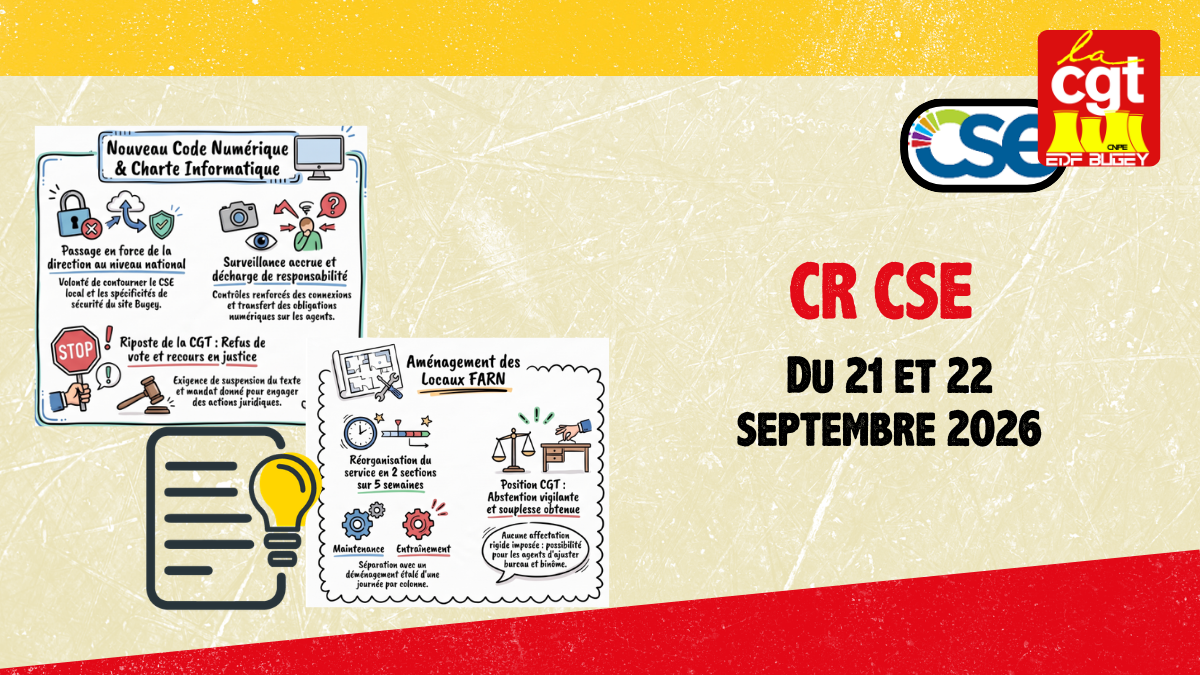CR CGT du CSE du 21/22 septembre 2026