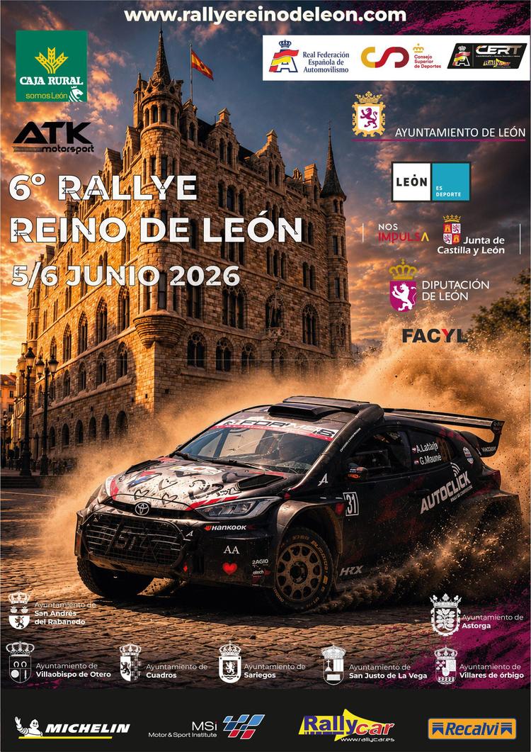 El 6º Rallye Reino de León se celebra del 3 al 6 de junio con 108,91 km cronometrados