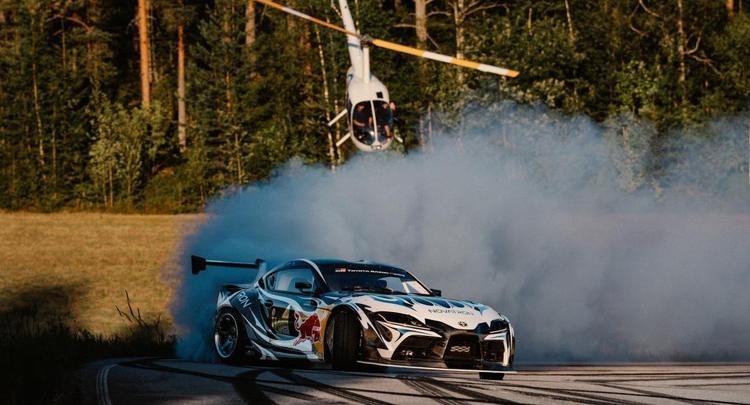 Rovanperä estrena su vídeo de drifting con el Toyota Supra de 1.000 CV