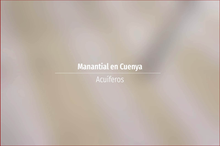 Manantial en Cuenya